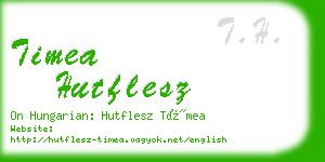 timea hutflesz business card